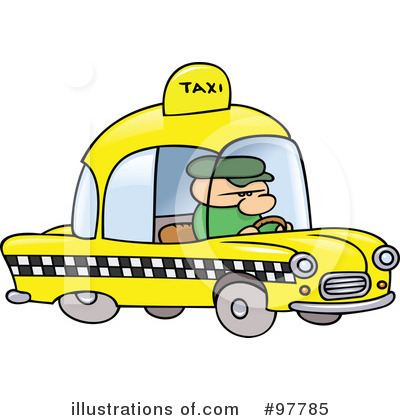 Royalty-Free (RF) Taxi Clipart Illustration by gnurf - Stock Sample #97785