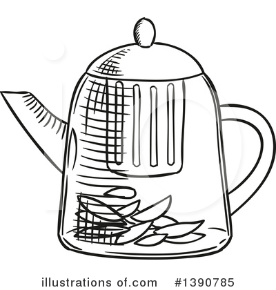 Tea Kettle Clipart #1390785 by Vector Tradition SM