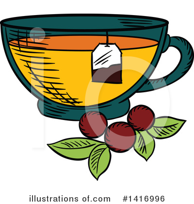 Royalty-Free (RF) Tea Clipart Illustration by Vector Tradition SM - Stock Sample #1416996