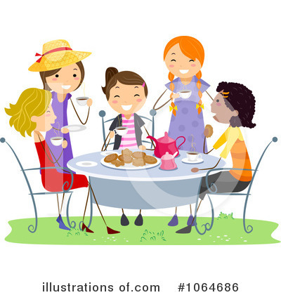 Royalty-Free (RF) Tea Party Clipart Illustration by BNP Design Studio - Stock Sample #1064686