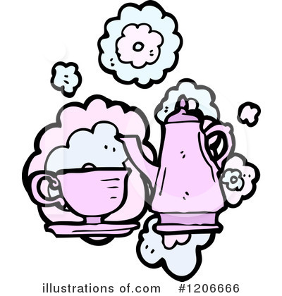 Royalty-Free (RF) Tea Set Clipart Illustration by lineartestpilot - Stock Sample #1206666