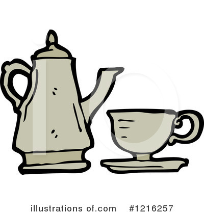 Royalty-Free (RF) Tea Set Clipart Illustration by lineartestpilot - Stock Sample #1216257