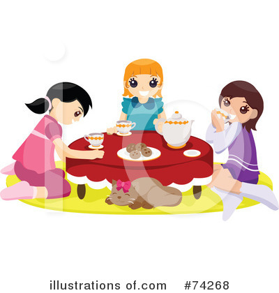 Royalty-Free (RF) Tea Time Clipart Illustration by BNP Design Studio - Stock Sample #74268