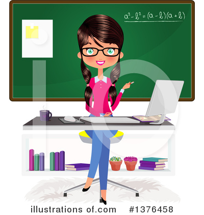 Royalty-Free (RF) Teacher Clipart Illustration by Melisende Vector - Stock Sample #1376458