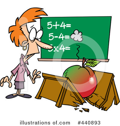 Royalty-Free (RF) Teacher Clipart Illustration by toonaday - Stock Sample #440893