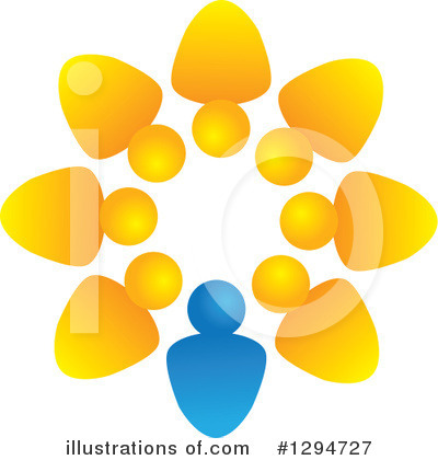 Royalty-Free (RF) Teamwork Clipart Illustration by ColorMagic - Stock Sample #1294727