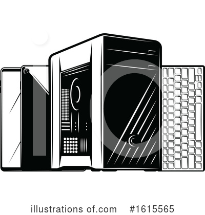 Desktop Computer Clipart #1615565 by Vector Tradition SM