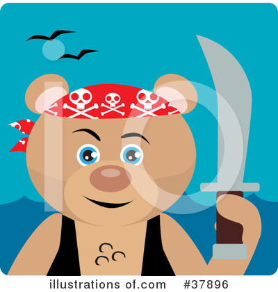 Teddy Bear Character Clipart #37896 by Dennis Holmes Designs