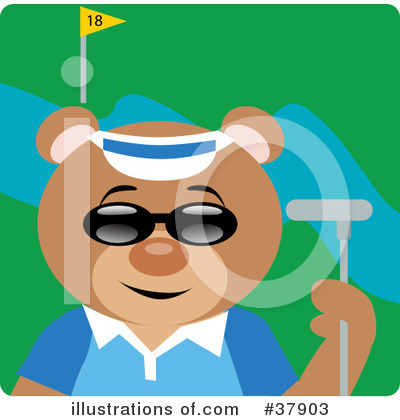 Teddy Bear Character Clipart #37903 by Dennis Holmes Designs