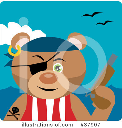Teddy Bear Character Clipart #37907 by Dennis Holmes Designs