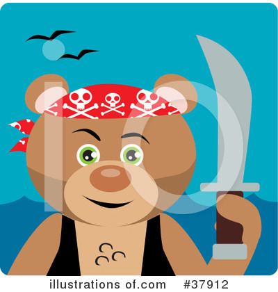Teddy Bear Character Clipart #37912 by Dennis Holmes Designs