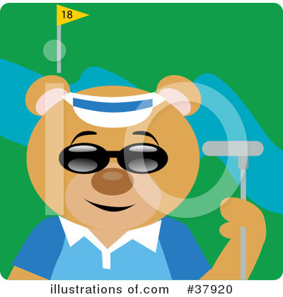 Teddy Bear Character Clipart #37920 by Dennis Holmes Designs