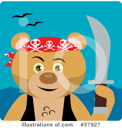 Royalty-Free (RF) Teddy Bear Character Clipart Illustration by Dennis Holmes Designs - Stock Sample #37927