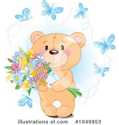Royalty-Free (RF) Teddy Bear Clipart Illustration by Pushkin - Stock Sample #1049953