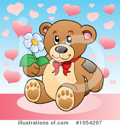 Royalty-Free (RF) Teddy Bear Clipart Illustration by visekart - Stock Sample #1054207