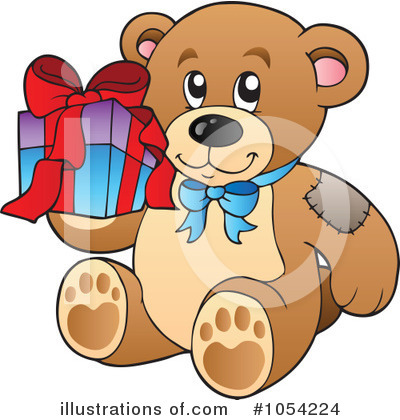 Royalty-Free (RF) Teddy Bear Clipart Illustration by visekart - Stock Sample #1054224