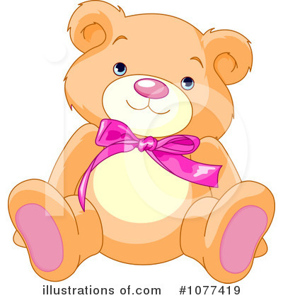 Royalty-Free (RF) Teddy Bear Clipart Illustration by Pushkin - Stock Sample #1077419