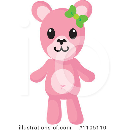 Pink Teddy Bear Clipart #1105110 by Rosie Piter