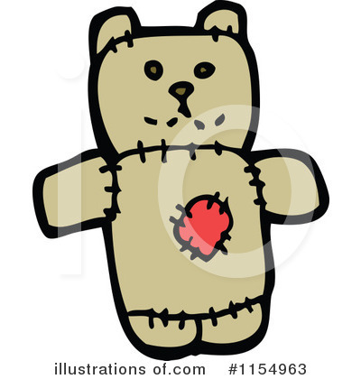 Royalty-Free (RF) Teddy Bear Clipart Illustration by lineartestpilot - Stock Sample #1154963