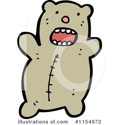 Royalty-Free (RF) Teddy Bear Clipart Illustration by lineartestpilot - Stock Sample #1154972