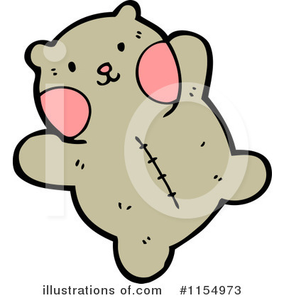 Royalty-Free (RF) Teddy Bear Clipart Illustration by lineartestpilot - Stock Sample #1154973