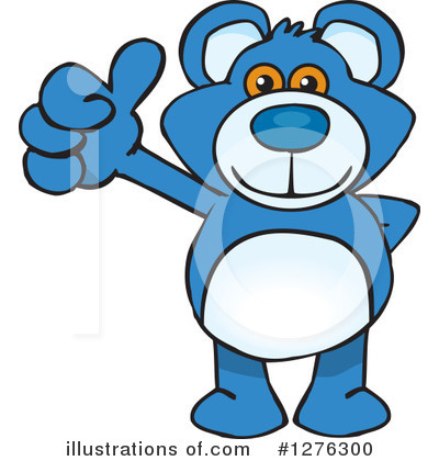Blue Teddy Bear Clipart #1276300 by Dennis Holmes Designs