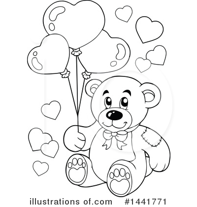Royalty-Free (RF) Teddy Bear Clipart Illustration by visekart - Stock Sample #1441771