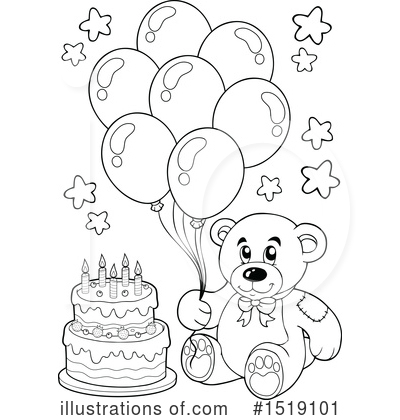 Royalty-Free (RF) Teddy Bear Clipart Illustration by visekart - Stock Sample #1519101