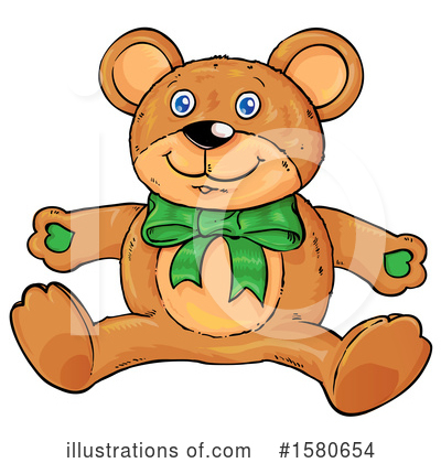 Royalty-Free (RF) Teddy Bear Clipart Illustration by Domenico Condello - Stock Sample #1580654
