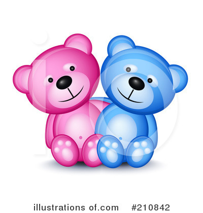 Royalty-Free (RF) Teddy Bear Clipart Illustration by Oligo - Stock Sample #210842