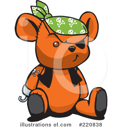 Royalty-Free (RF) Teddy Bear Clipart Illustration by Dennis Holmes Designs - Stock Sample #220838