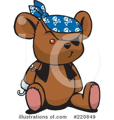Royalty-Free (RF) Teddy Bear Clipart Illustration by Dennis Holmes Designs - Stock Sample #220849