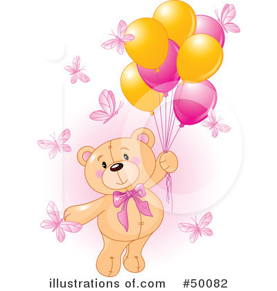 Royalty-Free (RF) Teddy Bear Clipart Illustration by Pushkin - Stock Sample #50082
