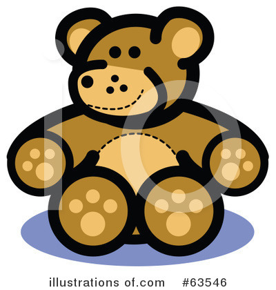 Royalty-Free (RF) Teddy Bear Clipart Illustration by Andy Nortnik - Stock Sample #63546