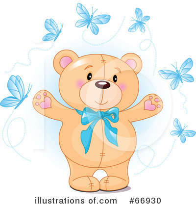 Royalty-Free (RF) Teddy Bear Clipart Illustration by Pushkin - Stock Sample #66930