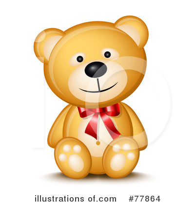 Royalty-Free (RF) Teddy Bear Clipart Illustration by Oligo - Stock Sample #77864
