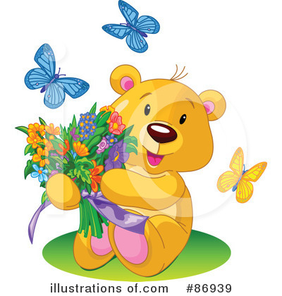 Royalty-Free (RF) Teddy Bear Clipart Illustration by Pushkin - Stock Sample #86939