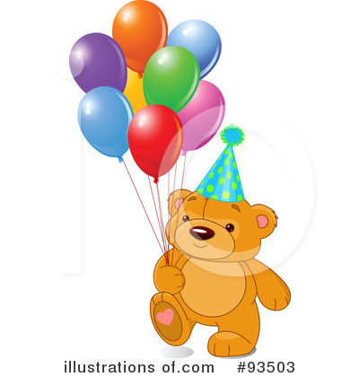 Royalty-Free (RF) Teddy Bear Clipart Illustration by Pushkin - Stock Sample #93503
