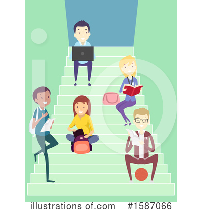 Stairs Clipart #1587066 by BNP Design Studio