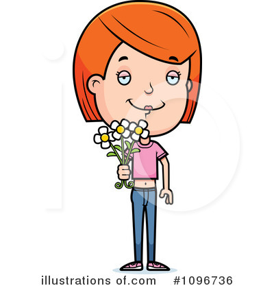 Giving Flowers Clipart #1096736 by Cory Thoman