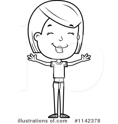 Royalty-Free (RF) Teen Girl Clipart Illustration by Cory Thoman - Stock Sample #1142378