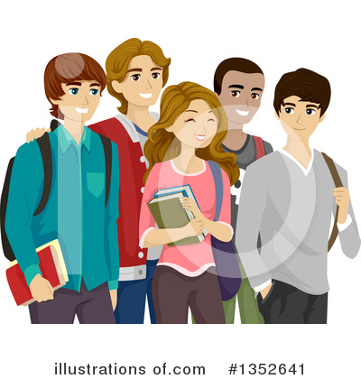 Teenagers Clipart #1352641 by BNP Design Studio