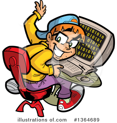 Computer Nerd Clipart #1364689 by Clip Art Mascots