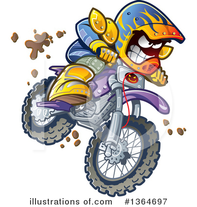 Motocross Clipart #1364697 by Clip Art Mascots