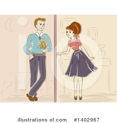 Courting Clipart #1402967 by BNP Design Studio