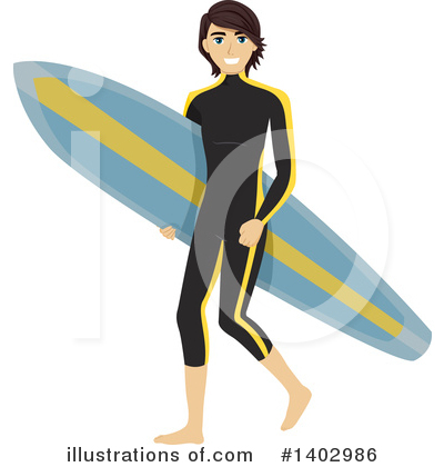 Surfer Clipart #1402986 by BNP Design Studio