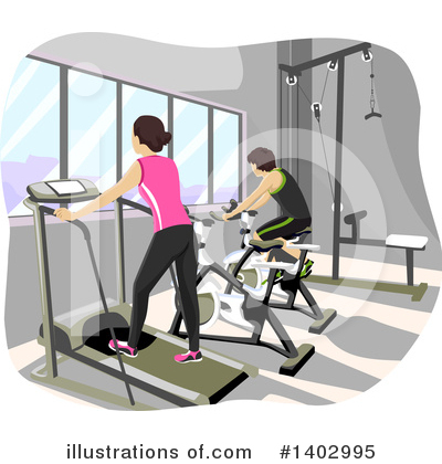 Treadmill Clipart #1402995 by BNP Design Studio
