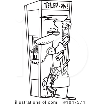 Royalty-Free (RF) Telephone Clipart Illustration by toonaday - Stock Sample #1047374