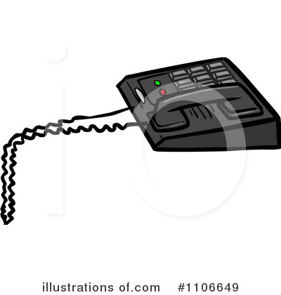Royalty-Free (RF) Telephone Clipart Illustration by Cartoon Solutions - Stock Sample #1106649