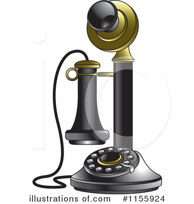 Royalty-Free (RF) Telephone Clipart Illustration by Lal Perera - Stock Sample #1155924